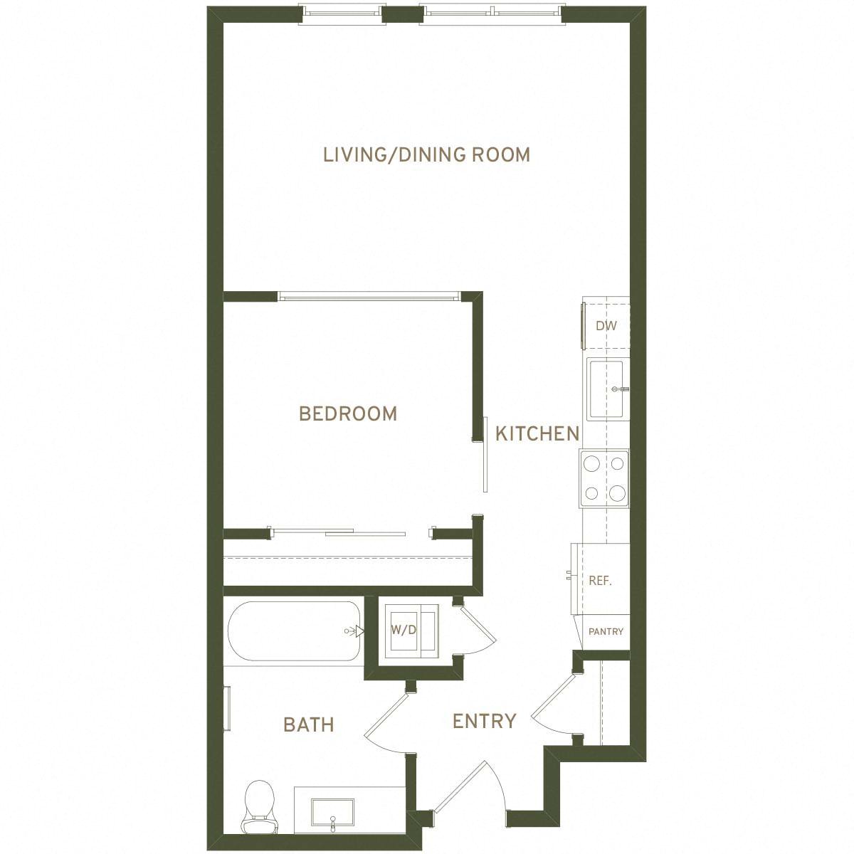 Floor plan layout diagram for U3